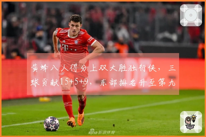 黄蜂八人得分上双大胜独行侠，三球贡献15+5+9，东部排名升至第九